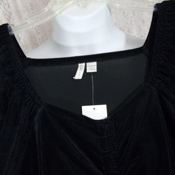 Cato Black Knit Square Neck Plus Top 14/16  NWT - Picture 4 of 6